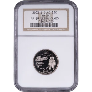 2002-S Clad Ohio State Quarter - Proof ~ NGC PF 69 ULTRA CAMEO - Picture 1 of 2