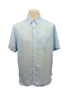 Timberland Earthkeepers Linen Shirt Mens Medium Blue Regular Fit Casual Preppy - Picture 1 of 12