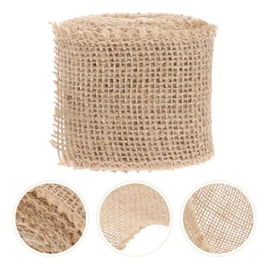 2 m Jute Sackleinen Band Rolle für Weihnachtsdekoration (naturfarben) - Bild 1 von 12