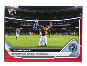 Julian Fernandez Golazo Red 3/5 2025 Topps Now MLS #97 New York City NYCFC - Picture 1 of 3
