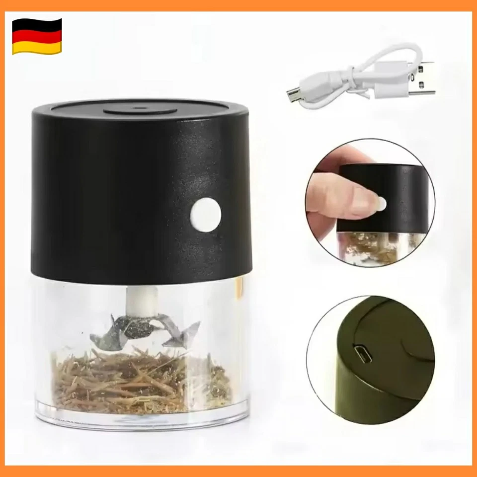 Mini Grinder Elektrische Kräutermühle Tabak Trockenkräuter Mixer zerkleiner🔋USB - Bild 1 von 4