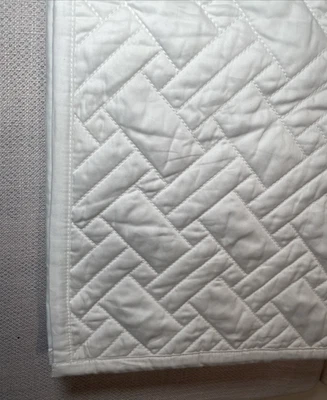 Quince BLANCO TEJIDO DE CESTA SATÉN KING SHAMS algodón orgánico NUEVO Foto 1 de 4