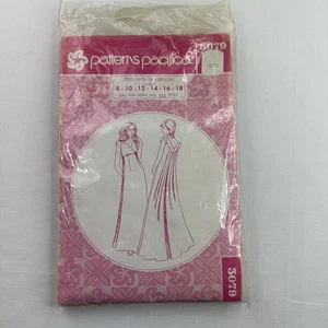 VINTAGE PATTERNS PACIFICA 3079 HAWAIIAN DRESS ~ SIZE 8 10 12 14 16 18 UNCUT - Picture 1 of 2