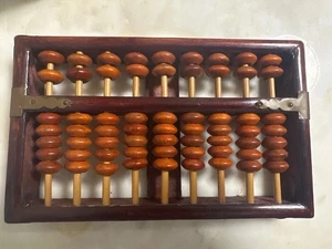 Branded PRC Lotus Flower Brand Chinese Huanghuali Wooden Abacus, w/labels - Picture 1 of 4