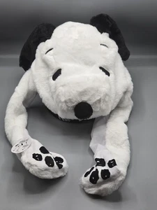 Snoopy knott's berry farm dorney park plush hat w/ moving ear flaps and paws EUC - Picture 1 of 3