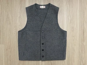 VTG Filson Mackinaw Vest Men’s 44/Large Wool Style 20 Utility Grey Made In USA - Picture 1 of 8