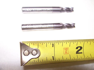 End Mill, (2) New GARR 7/32" Diameter "4" Flute Solid Carbide End Mills (170MA) - Image 1 of 4