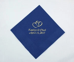 75 personalized cocktail napkins wedding baby shower graduation bridal birthday - Picture 1 of 10