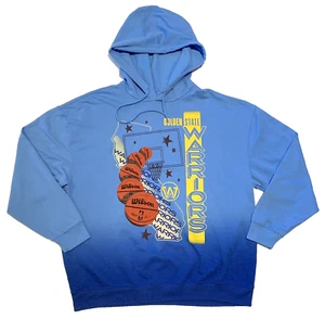 NBA Golden State Warriors Adult Unisex 2XL Hoodie Sweatshirt Bonnie Blue Dip Dye - Picture 1 of 7