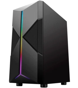 CiT PYRO Gaming PC LED ATX Mid Tower Case 3306 1x ARGB Fan - New Tatty Packaging - Picture 1 of 4