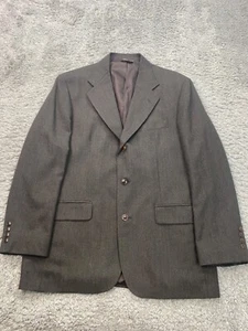 Vtg Gap Jacket Mens 40R Brown Worsted Wool Sports Coat Blazer 90s Made In USA - Picture 1 of 12