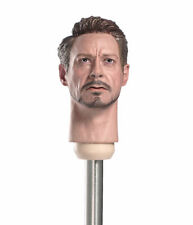 1/6 Iron Man Tony Stark Head Sculpt Fit 12'' Male Action Figure Body Model Toys