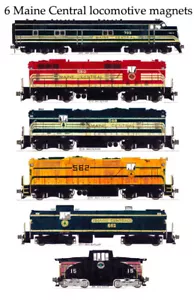 Maine Central Locomotives set di 6 magneti Andy Fletcher - Foto 1 di 1