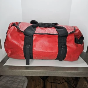 The NORTH FACE Base Camp Duffle Bag Red Waterproof 60 L w/ Backpack Straps Used - Picture 1 of 5