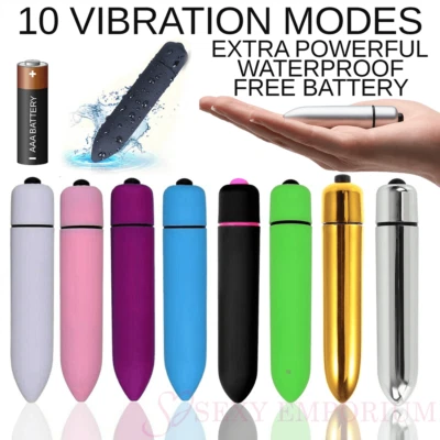 Bullet Vibrator Sex Toy For Women Clitoral Stimulator Battery Inc 10 Speed Dildo - Image 1 of 4
