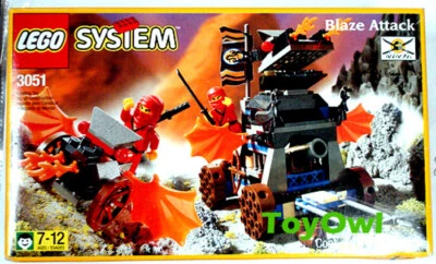 LEGO® 3051 NINJA Blaze Attack  New Factory Sealed    Released 1999 - Image 1 of 3