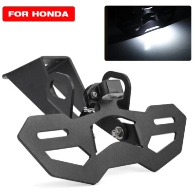 Soporte de matrícula de guardabarros luz LED para HONDA CBR500R 2016-2023 CB500F 2022+ Foto 1 de 4