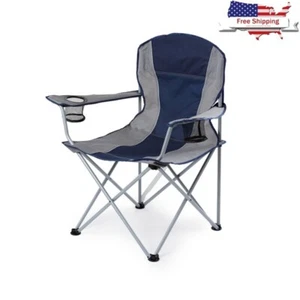 Silla de camping de gran tamaño portátil plegable de alta resistencia con portavasos bolsa de transporte EE. UU. - Imagen 1 de 7