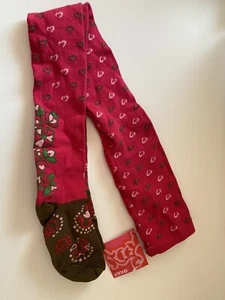 NWT Oilily Girls Heart Tights 140 Pink - Picture 1 of 5