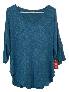 Neu mit Etikett Faded Glory Hatchi schulterfreies Damenoberteil XXL Größe 20 pfauenblau - Bild 1 von 3