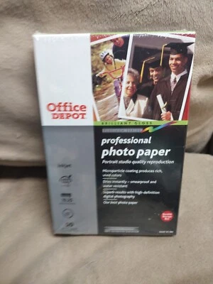 Office Depot, Professional Photo Paper, 4X6 Sheets, 50 Sheets, Brilliant Gloss. - Image 1 of 4