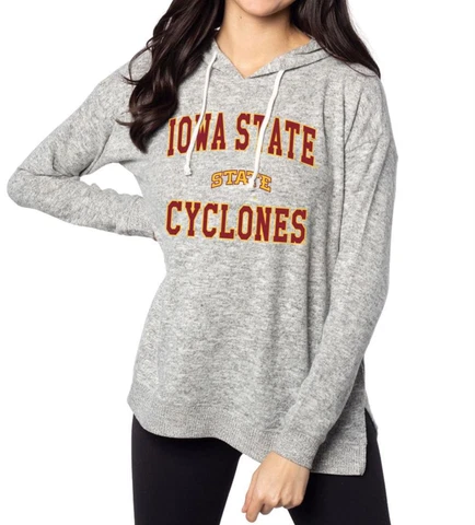 Womens Iowa State Cyclones Hoodie Cozy Fleece Tunic Hoodie Cover