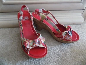 Gianni Bini Womens Sandals Size 6.5 M  Cork Wedge - Picture 1 of 3
