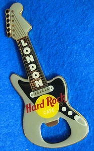 IMÁN DE GUITARRA ABRIDOR DE BOTELLAS GUARDABARROS GRIS CLARO LONDRES INGLATERRA Hard Rock Café - Imagen 1 de 1