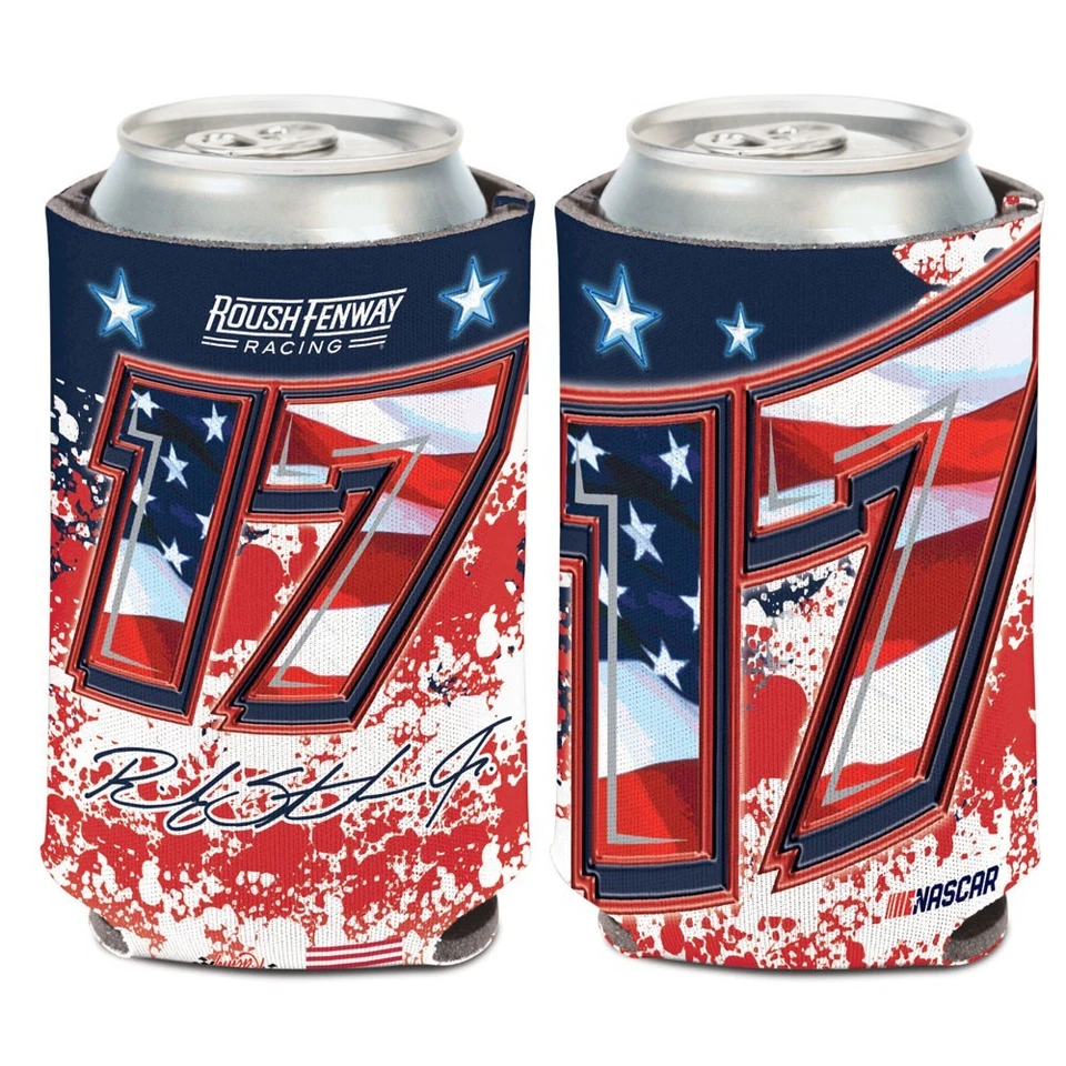 Ricky Stenhouse 2018 Wincraft #17 Roush Fenway Racing Patriotic lata Coolie de 12 oz Foto 1 de 1