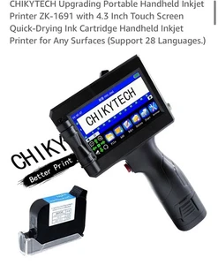 Hand-Tintenstrahldrucker Datum Logo Barcode Coder Chargencodiermaschine schnelltrocknend - Bild 1 von 3
