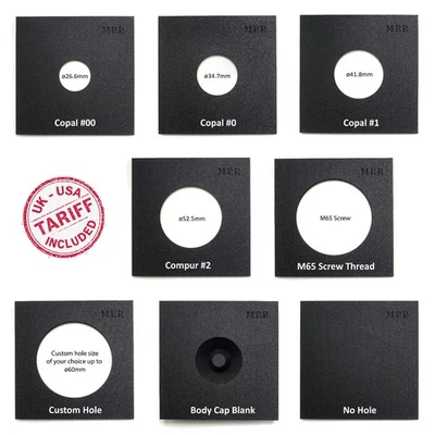 MPP 101mm x 101mm Fit Copal Compur #00 #0 #1 #2 + Custom Hole + M65 Lens Boards - Image 1 of 4