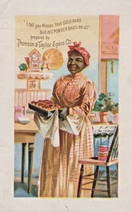 c1890s Gold Band Baking Powder Trade Card Thomson & Taylor Spice Co Ad P5D - Picture 1 of 1