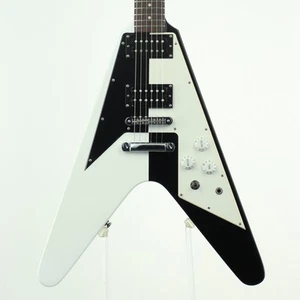 Dean Michael Schenker Signature Retro V Black White Flying V Guitar - Picture 1 of 10