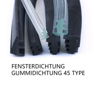 Gummidichtung 45 Type Fenster Dichtung Profil Gummi Schwarz Fensterdichtung - Picture 1 of 51