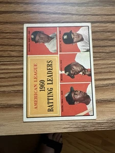 1961 TOPPS MINNIE MINOSO BILL SKOWRON #42 BATTING LEADERS EXCELLENT OR BETTER - Picture 1 of 3