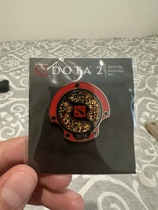 UNOPENED with UNUSED in-game code 🔥 2016 Dota 2 TI6 Aegis Shield Attendee Pin   - Picture 1 of 2