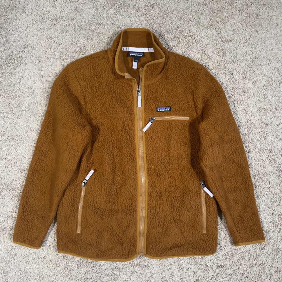 Chaqueta retro para mujer Patagonia cremallera completa talla grande 22795 marrón refugio Foto 1 de 4