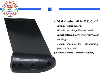 For Yamaha 6F5-45312-01-4D Cap Lower Casing 40HP 6F5-45312-01-EK 6F5-45312-01-EJ - Image 1 of 4