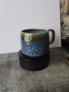 Pottery Mug World Market Blue Brown /Olive Glaze G-23 - Picture 1 of 4