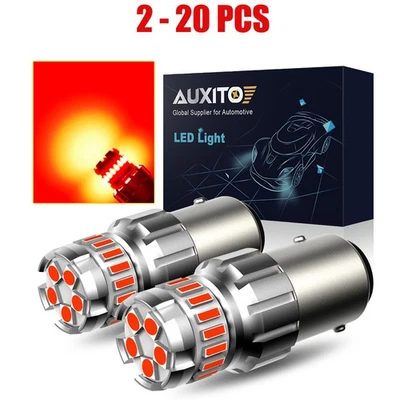 1157 2-20X LED sin hiper rojo brillante freno flash luz de parada trasera lámpara de estacionamiento bombilla Foto 1 de 4