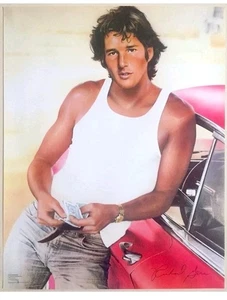 RICHARD BERNSTEIN RARE VTG 1982 " RICHARD GERE " HERB RITTS PHOTO POP ART POSTER - Picture 1 of 13