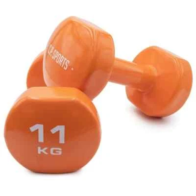 C.P. SPORTS ❌NEU 2 x 11 kg Gymnastik Vinyl Kurzhanteln - Fitness -Sport Hantel - Physio❌