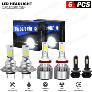 For Kia Sorento 2011-2015 2016 Combo LED Headlight High Low Beam Fog Light Bulbs - Picture 1 of 12