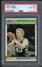 1987 Fleer Basketball #100 Jack Sikma PSA 8