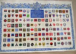 Vintage Military Formations badges 1939-1945 National savings poster - Picture 1 of 5