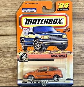 Matchbox #84 Ford Focus With 2000 Logo On Windshield Bronze New On Card - Picture 1 of 1