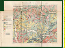 #41326 Vintage map. Scottish Lochs [Geology]. Royal Geo. Society England 1900. 