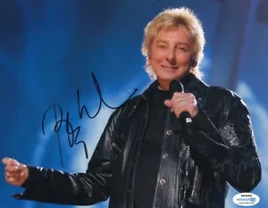 Foto MÚSICA 10x8 firmada por Barry Manilow RACC CONFIABLE, AFTAL, UACC y certificado ACOA - Imagen 1 de 3