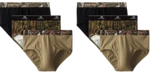 6 Mossy Oak Mens Briefs Size Small (28-30) Camo Camouflage Underwear - Picture 1 of 6