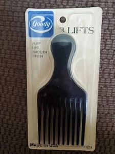 Vintage - GOODY Hair Lifting Picks (3) 1982 drei große (beige, schwarz & blau). NEU - Bild 1 von 4